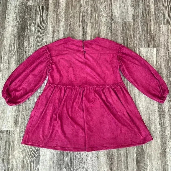 Womens NWT Chelsea & Violet Velour-like Red Dress - M - Picture 5 of 10